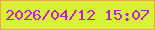 文字の大きさ：5、枠の色：f2a257、背景の色：d8f335、文字の色：c31ecd 無料ブログパーツのブログ時計