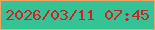 文字の大きさ：5、枠の色：f2a368、背景の色：35c295、文字の色：ca2428 無料ブログパーツのブログ時計