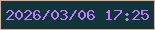 文字の大きさ：5、枠の色：f2a486、背景の色：10353b、文字の色：c679f7 無料ブログパーツのブログ時計