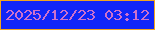 文字の大きさ：1、枠の色：f2a51e、背景の色：1125f8、文字の色：ce71cc 無料ブログパーツのブログ時計