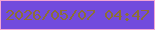 文字の大きさ：5、枠の色：f2a6d5、背景の色：724bdd、文字の色：8c6e38 無料ブログパーツのブログ時計
