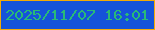文字の大きさ：1、枠の色：f2ab07、背景の色：1553da、文字の色：29ba77 無料ブログパーツのブログ時計