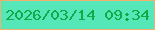 文字の大きさ：4、枠の色：f2af6d、背景の色：55e7b7、文字の色：10ab47 無料ブログパーツのブログ時計