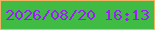 文字の大きさ：5、枠の色：f2b364、背景の色：40bc45、文字の色：9e1bfa 無料ブログパーツのブログ時計