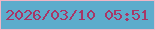 文字の大きさ：1、枠の色：f2b6c6、背景の色：5daccc、文字の色：a83666 無料ブログパーツのブログ時計