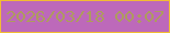 文字の大きさ：1、枠の色：f2bc33、背景の色：bd69ba、文字の色：ae9b5e 無料ブログパーツのブログ時計