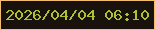 文字の大きさ：4、枠の色：f2bc71、背景の色：19110b、文字の色：aec132 無料ブログパーツのブログ時計