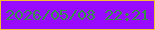 文字の大きさ：1、枠の色：f2bf30、背景の色：990bff、文字の色：36904b 無料ブログパーツのブログ時計
