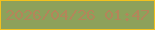 文字の大きさ：3、枠の色：f2c11e、背景の色：8da15b、文字の色：b4855a 無料ブログパーツのブログ時計