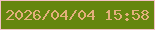 文字の大きさ：2、枠の色：f2c1c6、背景の色：65860e、文字の色：e2b07b 無料ブログパーツのブログ時計