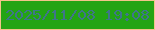 文字の大きさ：3、枠の色：f2c48a、背景の色：23a414、文字の色：3f758b 無料ブログパーツのブログ時計