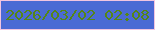 文字の大きさ：4、枠の色：f2c5e0、背景の色：4b6ad4、文字の色：558616 無料ブログパーツのブログ時計