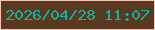 文字の大きさ：2、枠の色：f2c7b5、背景の色：5a3922、文字の色：1aae9c 無料ブログパーツのブログ時計