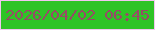 文字の大きさ：1、枠の色：f2c7f0、背景の色：2ec426、文字の色：974b66 無料ブログパーツのブログ時計