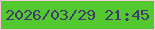 文字の大きさ：1、枠の色：f2cad9、背景の色：53c82f、文字の色：413c6d 無料ブログパーツのブログ時計