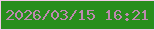 文字の大きさ：1、枠の色：f2cae8、背景の色：278e1c、文字の色：bd89af 無料ブログパーツのブログ時計