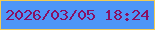 文字の大きさ：1、枠の色：f2cc54、背景の色：4e96f8、文字の色：891063 無料ブログパーツのブログ時計