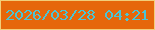 文字の大きさ：5、枠の色：f2ce78、背景の色：e6670a、文字の色：4bc4d4 無料ブログパーツのブログ時計