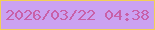 文字の大きさ：4、枠の色：f2d056、背景の色：cba2f1、文字の色：c860a9 無料ブログパーツのブログ時計