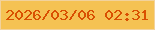 文字の大きさ：2、枠の色：f2d29c、背景の色：f5c253、文字の色：d95001 無料ブログパーツのブログ時計