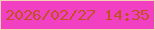 文字の大きさ：5、枠の色：f2d2b4、背景の色：f140c1、文字の色：c05125 無料ブログパーツのブログ時計