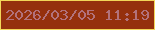文字の大きさ：3、枠の色：f2d659、背景の色：95300d、文字の色：b2727b 無料ブログパーツのブログ時計