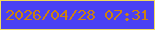文字の大きさ：3、枠の色：f2db5d、背景の色：4b41f4、文字の色：cc8110 無料ブログパーツのブログ時計
