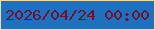 文字の大きさ：1、枠の色：f2dba0、背景の色：1f71be、文字の色：6c112f 無料ブログパーツのブログ時計