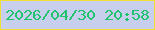 文字の大きさ：5、枠の色：f2df34、背景の色：c8cfec、文字の色：22c36e 無料ブログパーツのブログ時計
