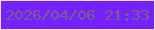 文字の大きさ：1、枠の色：f2e0d4、背景の色：7521fb、文字の色：7b6088 無料ブログパーツのブログ時計