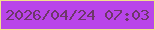 文字の大きさ：3、枠の色：f2e28c、背景の色：b945e9、文字の色：6e376a 無料ブログパーツのブログ時計