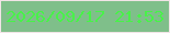文字の大きさ：5、枠の色：f2e4e7、背景の色：7fbf8a、文字の色：48f249 無料ブログパーツのブログ時計