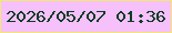 文字の大きさ：2、枠の色：f2e674、背景の色：f6c0fb、文字の色：0a3d23 無料ブログパーツのブログ時計