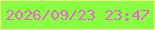 文字の大きさ：4、枠の色：f2e691、背景の色：88fe42、文字の色：ee62d3 無料ブログパーツのブログ時計