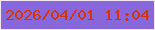 文字の大きさ：2、枠の色：f2e6f1、背景の色：8867db、文字の色：d93206 無料ブログパーツのブログ時計