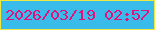 文字の大きさ：2、枠の色：f2e741、背景の色：3abcea、文字の色：e2117c 無料ブログパーツのブログ時計