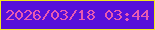 文字の大きさ：5、枠の色：f2e81d、背景の色：580fda、文字の色：e85ab2 無料ブログパーツのブログ時計