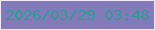文字の大きさ：2、枠の色：f2e9fa、背景の色：837aba、文字の色：2e9a92 無料ブログパーツのブログ時計