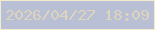文字の大きさ：1、枠の色：f2eecd、背景の色：b9c0d5、文字の色：ddd4bd 無料ブログパーツのブログ時計