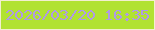文字の大きさ：5、枠の色：f2efd0、背景の色：b1e232、文字の色：b09ae6 無料ブログパーツのブログ時計
