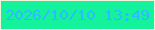 文字の大きさ：5、枠の色：f2f3db、背景の色：14f39c、文字の色：2bbbff 無料ブログパーツのブログ時計