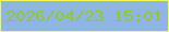 文字の大きさ：5、枠の色：f2f851、背景の色：8fb5e5、文字の色：95c727 無料ブログパーツのブログ時計