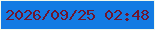 文字の大きさ：2、枠の色：f2f9ed、背景の色：137be3、文字の色：6f162d 無料ブログパーツのブログ時計