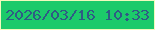 文字の大きさ：1、枠の色：f2fabd、背景の色：1cca6a、文字の色：2f5b84 無料ブログパーツのブログ時計