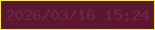 文字の大きさ：4、枠の色：f2fe1d、背景の色：5b1732、文字の色：73263f 無料ブログパーツのブログ時計