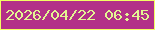 文字の大きさ：4、枠の色：f2fe63、背景の色：b33088、文字の色：e3f592 無料ブログパーツのブログ時計