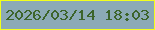 文字の大きさ：5、枠の色：f2ff1c、背景の色：8caab6、文字の色：3c642a 無料ブログパーツのブログ時計