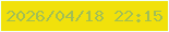 文字の大きさ：2、枠の色：f2fff9、背景の色：f1e10b、文字の色：a2bf54 無料ブログパーツのブログ時計