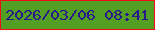 文字の大きさ：1、枠の色：f30b15、背景の色：529f24、文字の色：29188c 無料ブログパーツのブログ時計