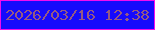 文字の大きさ：1、枠の色：f30bef、背景の色：160afc、文字の色：955a82 無料ブログパーツのブログ時計